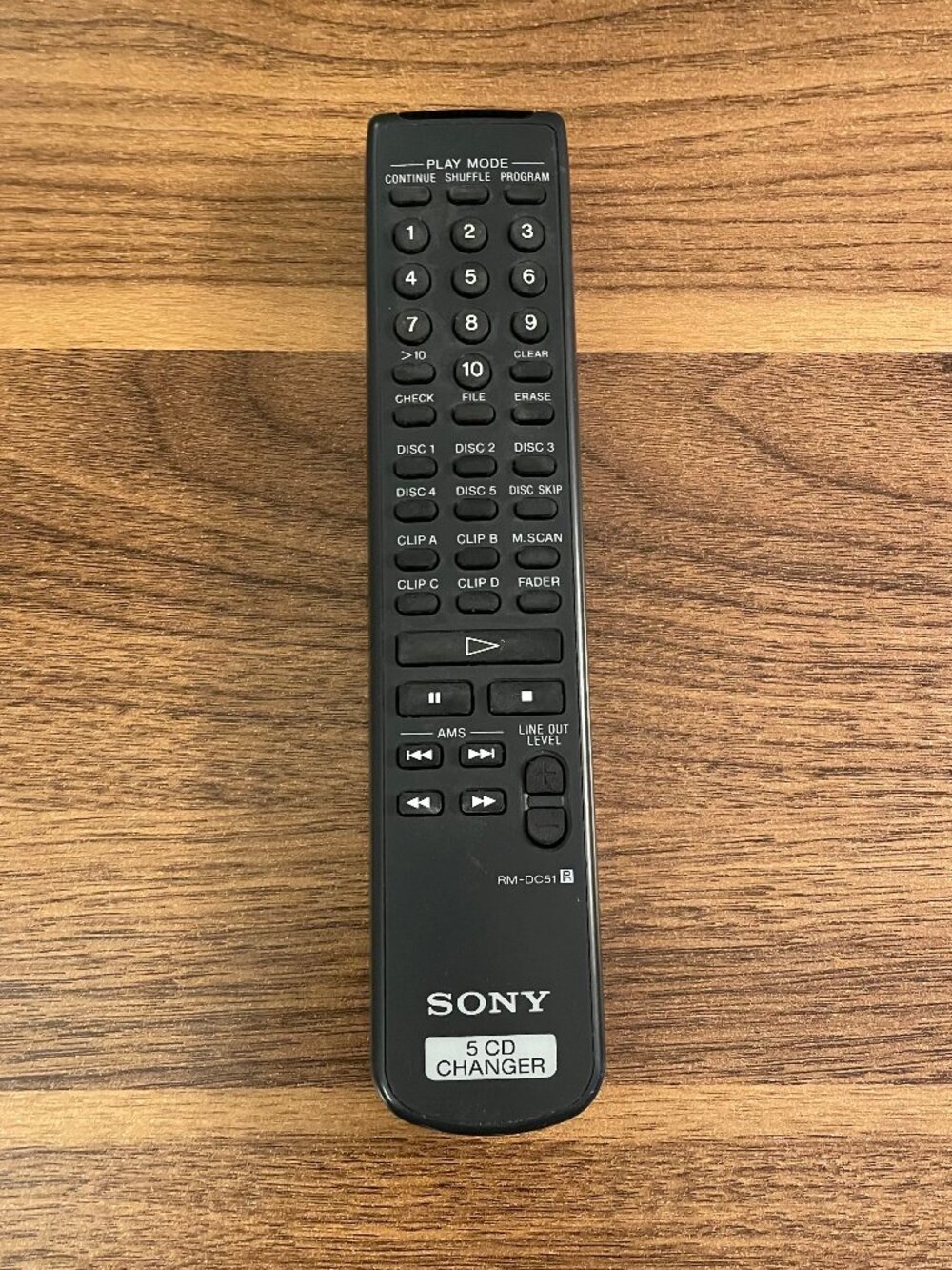 SONY 5-DISC CD CHANGER RM-DC51 REMOTE CONTROL